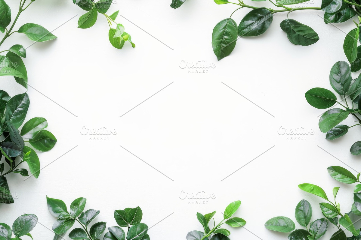 99 Frames of green leaves, a Nature Photo by Handmadefont (Photo 37 of 100)