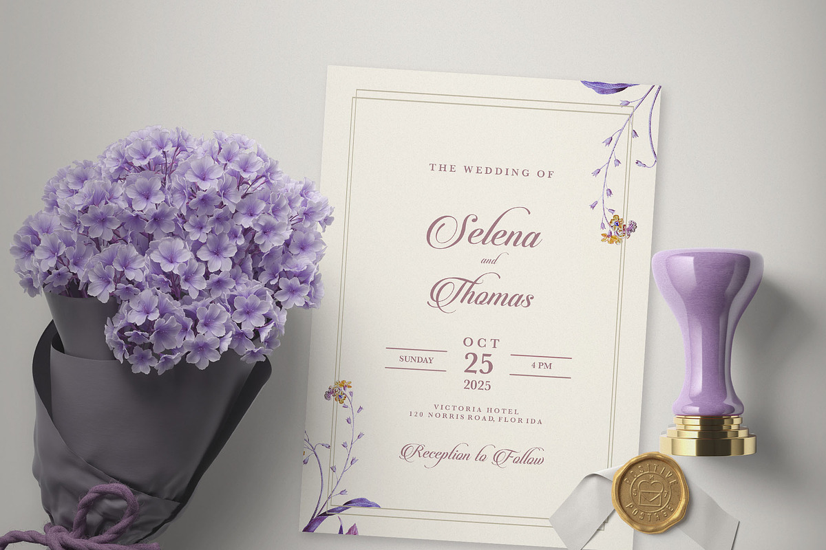 Violetta (Wedding Suite), an Invitation Template by EvitePapery (Photo 4 of 8)