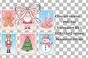 Pink Christmas Stamps Png, a Graphic by Clipart Bloom (Thumbnail 2 of 2)