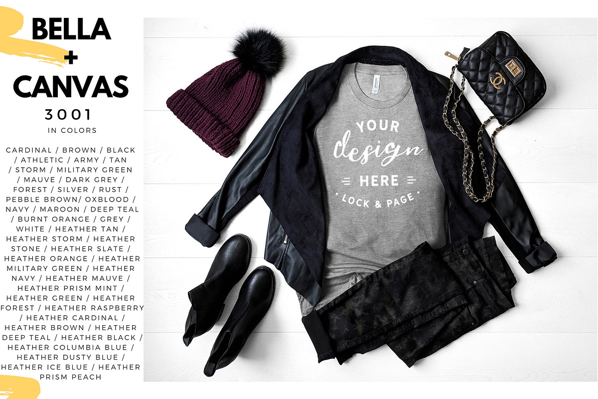 T-Shirt Mockup Bundle Bella Canvas, a Shirt Mockup by lock and page (Photo 2 of 71)