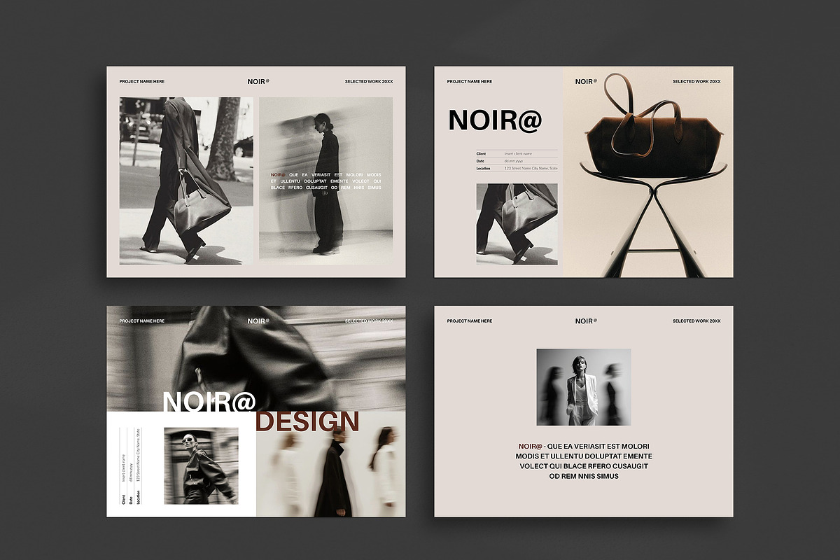 NOIR | Portfolio Brochure Template, a Brochure Template by TemplateFolio-Shop (Photo 7 of 12)