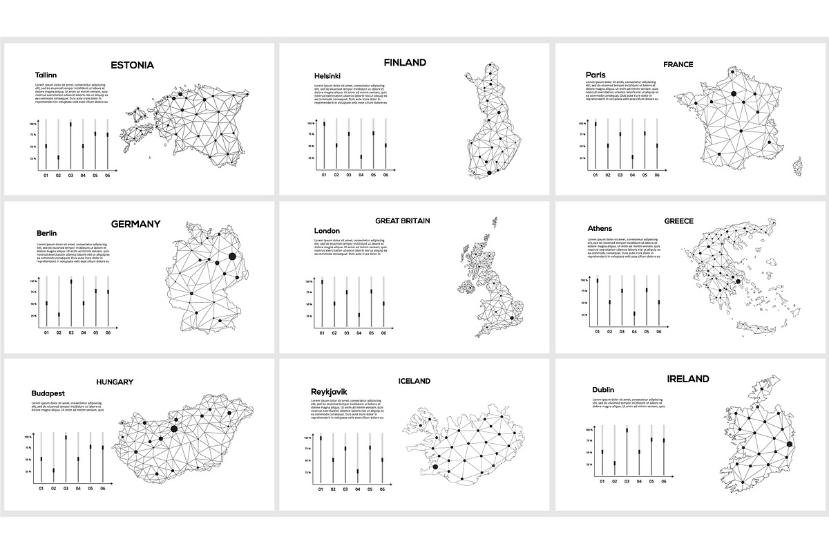 Maps line Presentation Template, a Presentation Template by Infographics project (Photo 12 of 21)