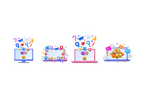 Set of 3d vector illustrations of, a Technology Illustration by Abscent