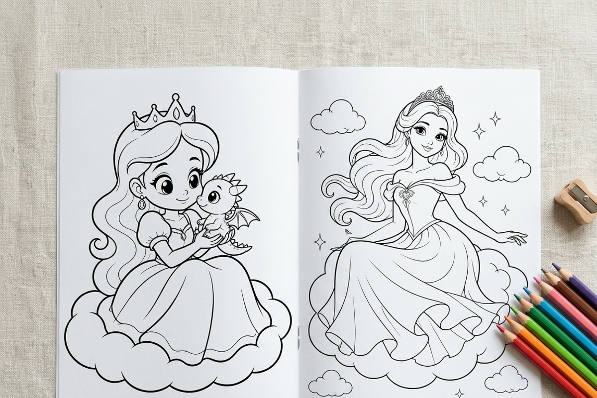 Magical Princess Coloring Book Vol41, a Person Illustration by ikarifq shop (Photo 6 of 7)