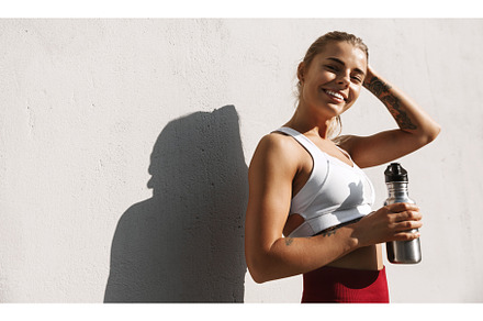 Happy blond sports woman workout, a Sports & Recreation Photo by ringsaroundme