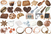 Watercolor Coffee Clipart Set, an Illustration by CropUp Creative (Thumbnail 3 of 4)
