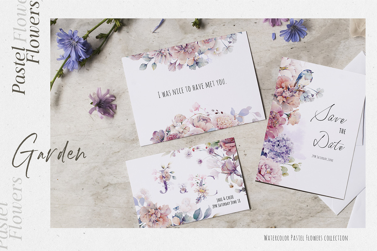 Watercolor Pastel Flowers, a Decorative Illustration by Damian Roh (Photo 2 of 17)