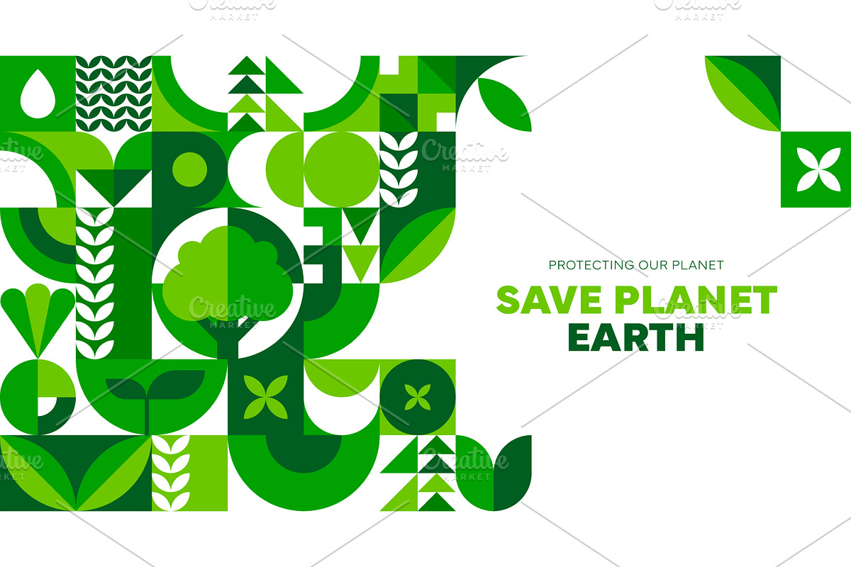 Save the Earth, environment, a Decorative Illustration by Buch&Bee