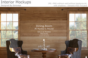 Interior Mockup, Country Dining Room