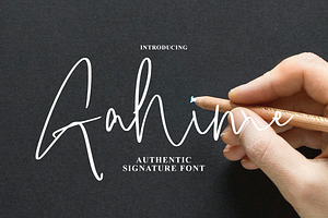 Gahime Signature, a Handwritten Font by Eltypesstudio