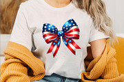 Watercolor 4th of July Coquette Bow, an Illustration by SVGArt (Thumbnail 6 of 8)