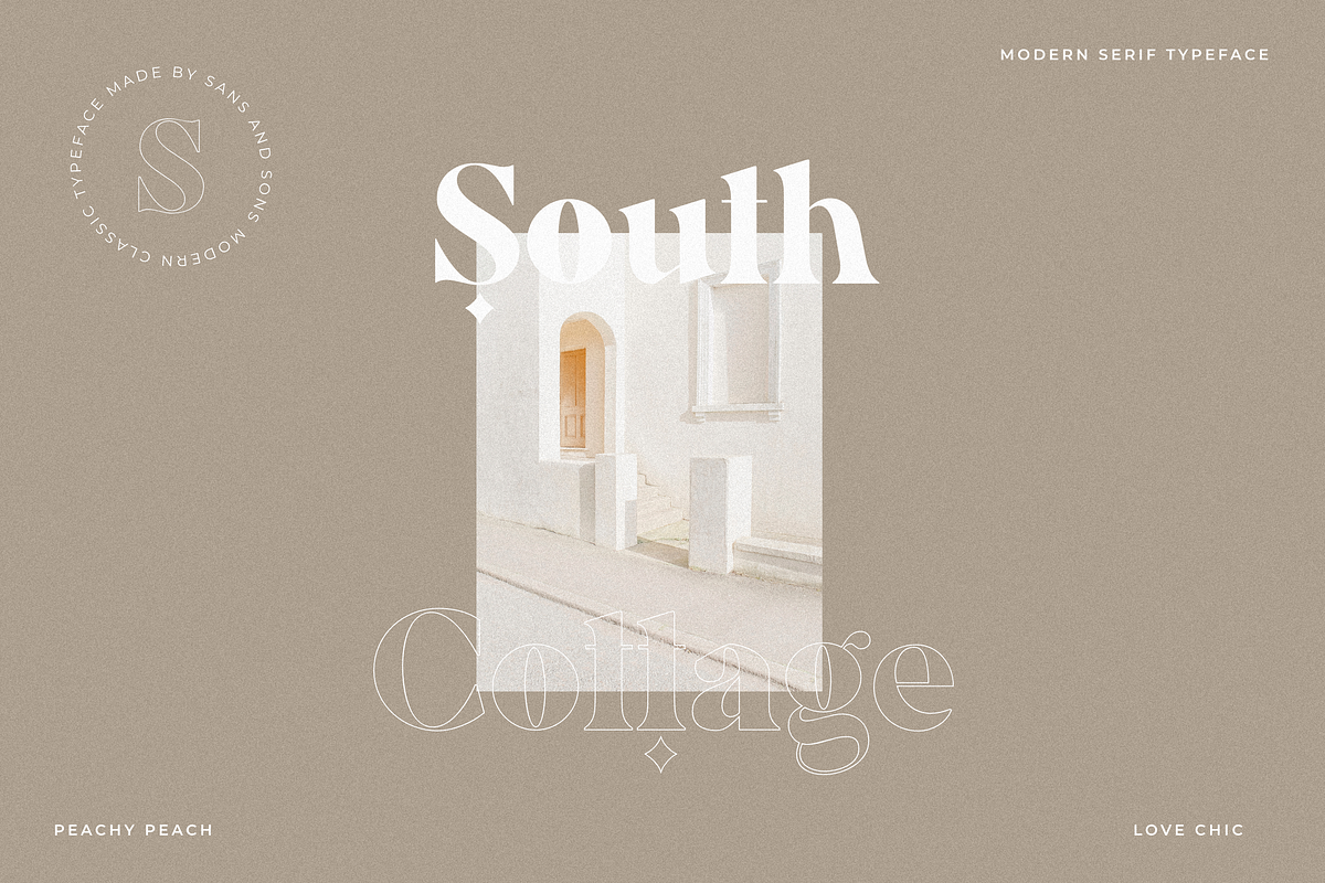 Peach - Modern Chic Serif, a Serif Font by Sans & Sons (Photo 2 of 9)