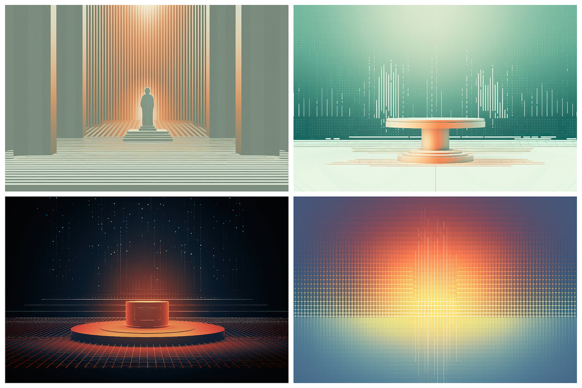 16 Abstract ASCII Art Backgrounds, a Background Graphic by HipFonts