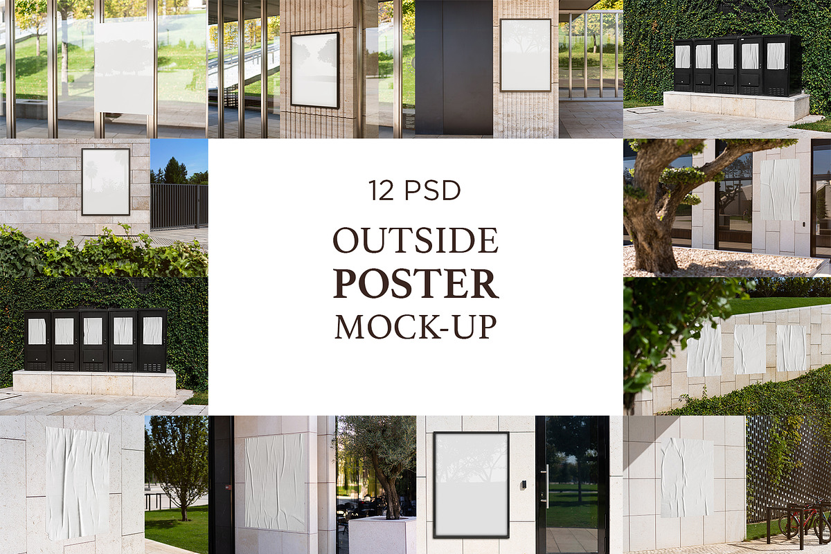 Street Poster Mock-Up's, a Print Template by Dikarte.Store (Photo 3 of 16)