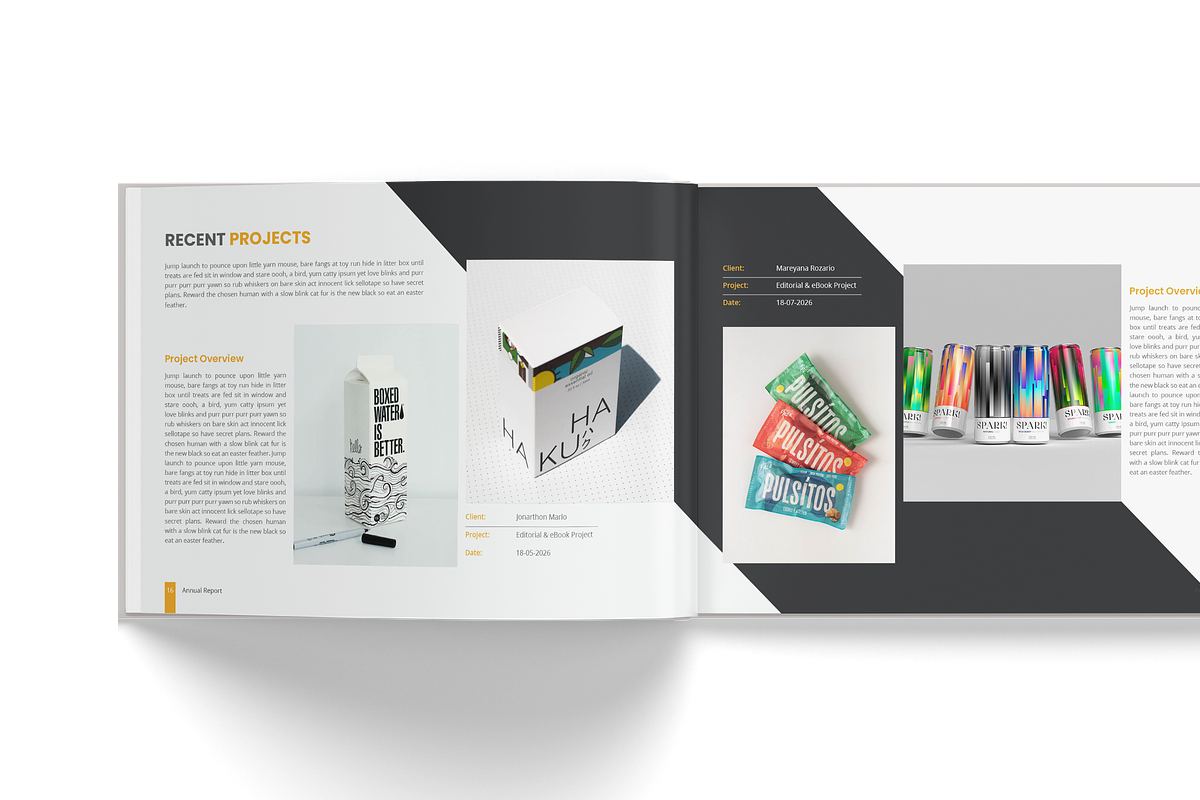 Horizontal Annual Report Brochure, a Brochure Template by TheBrightGrap (Photo 10 of 19)