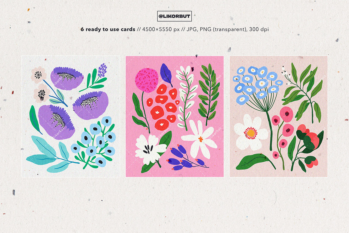 Abstract Modern Floral Graphics, a Decorative Illustration by likorbut (Photo 9 of 10)