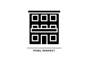 Condominium black glyph icon, an Icon by IMG Visuals