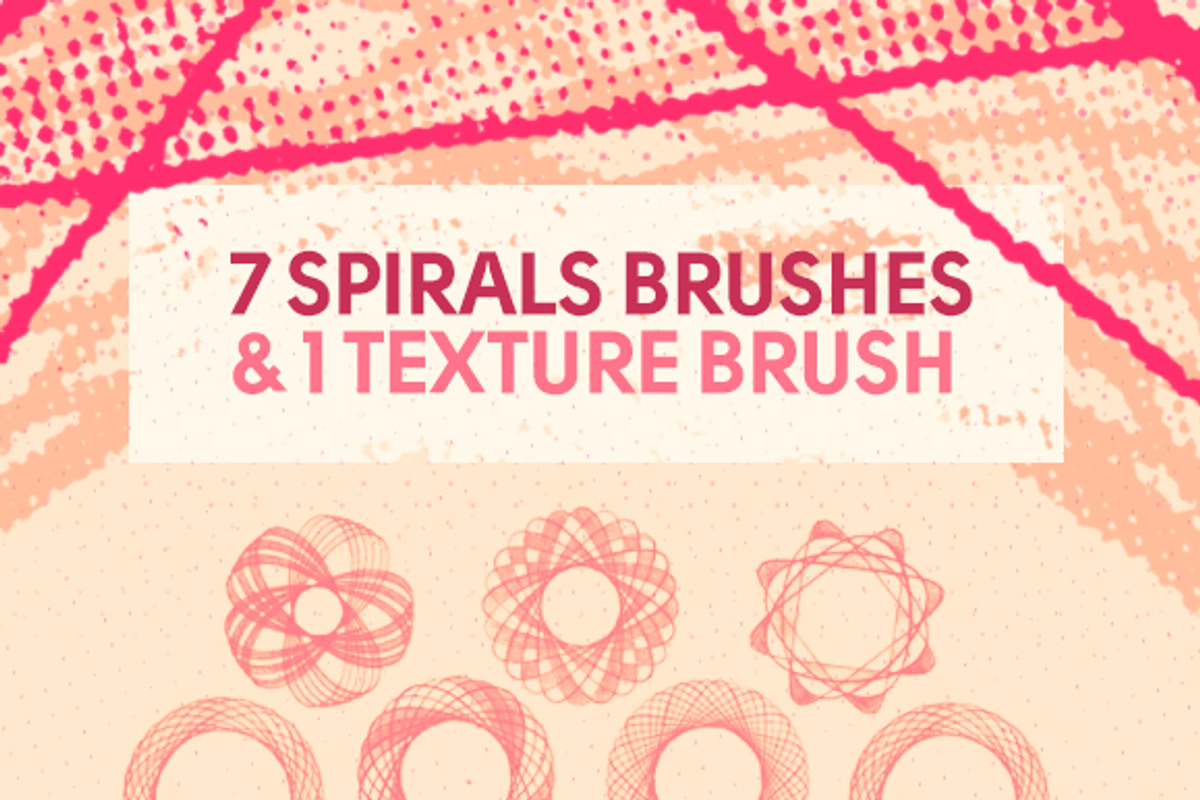 Retro Spirals Photoshop Brushes, a Brush Add-On by LydiaDistracted (Photo 3 of 4)