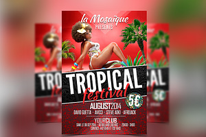 TROPICAL FESTIVAL PARTY FLYER