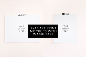 2 Blank 8x10 Art Prints Bundle