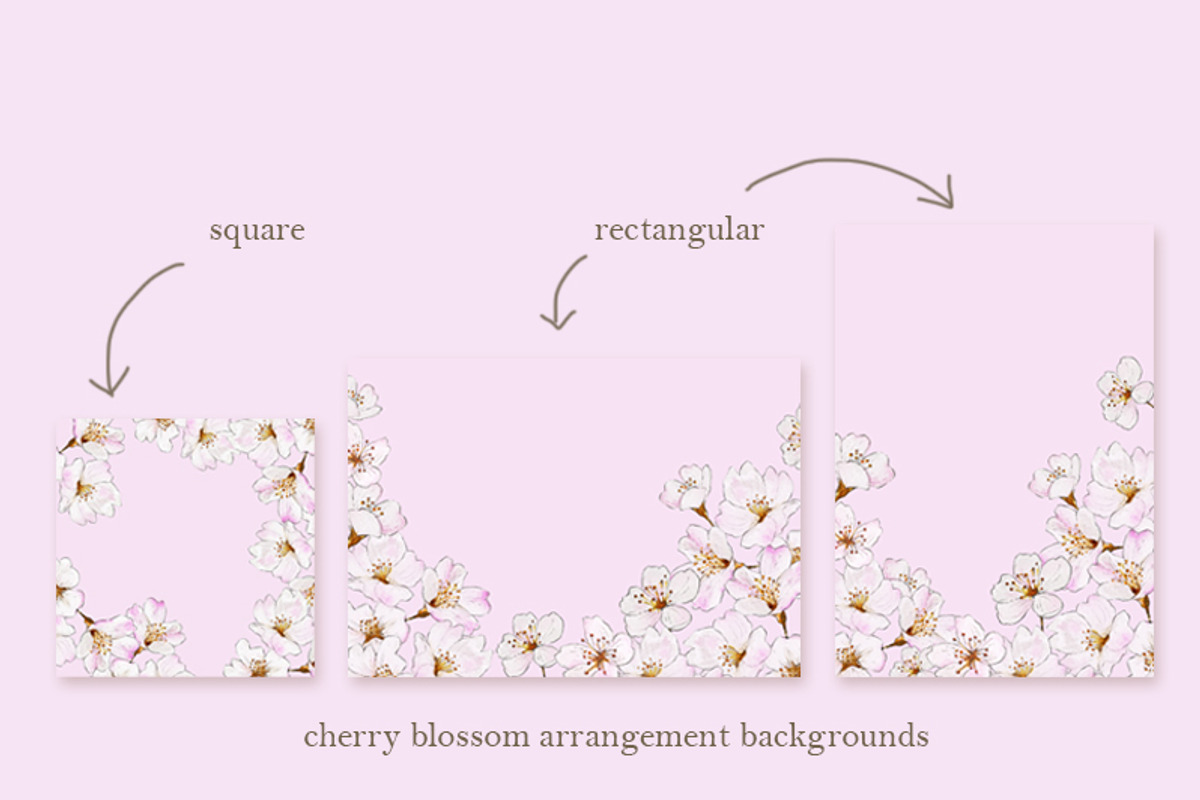 Watercolour Sakura Drawing Set, an Illustration by elpple (Photo 3 of 4)