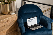 MacBook Pro Mockup Staged with Chair, a Books & Magazine Mockup by Area Mockups (Thumbnail 4 of 4)