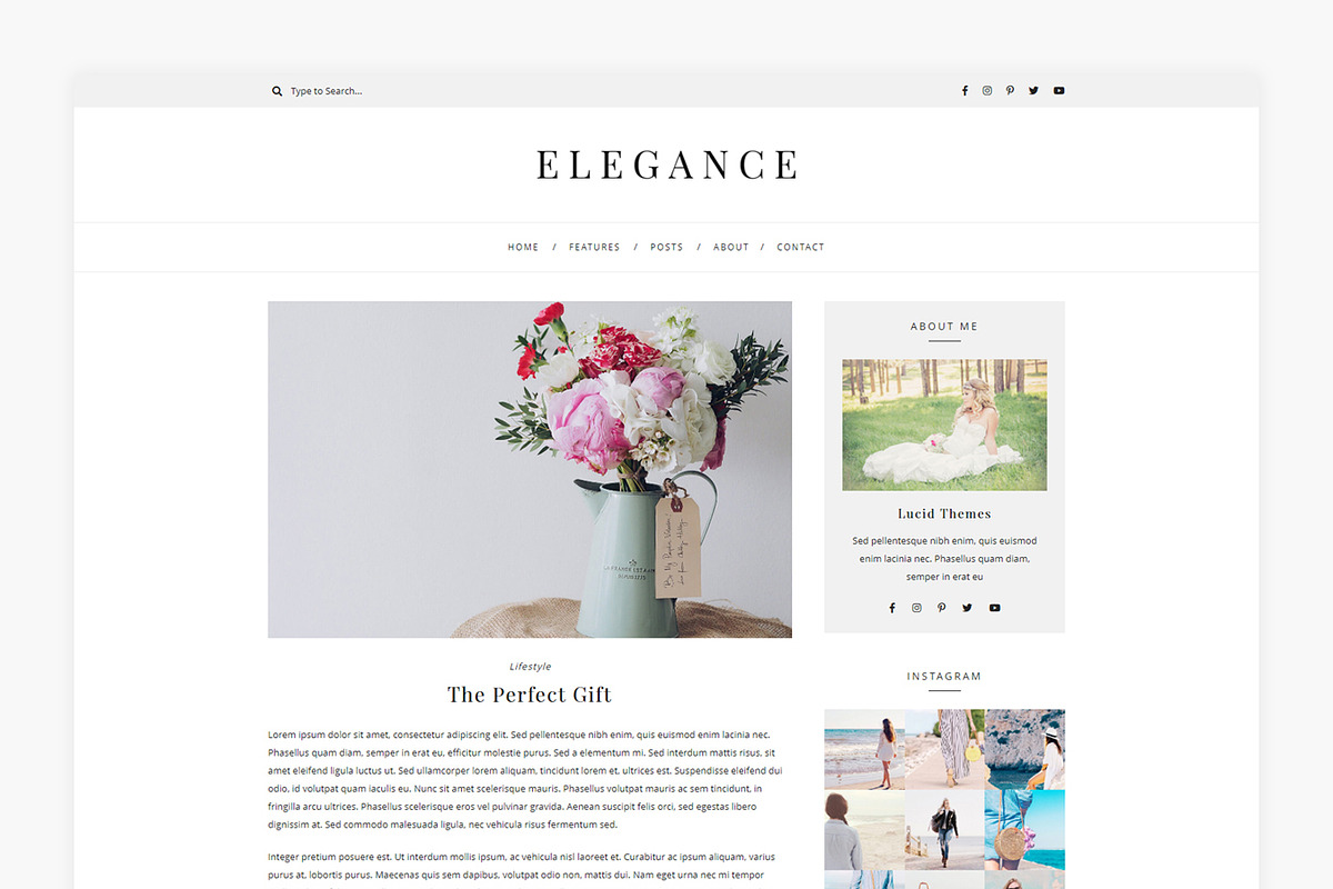 Elegance - WordPress Blog Theme, a WordPress Template by Lucid Themes (Photo 6 of 6)