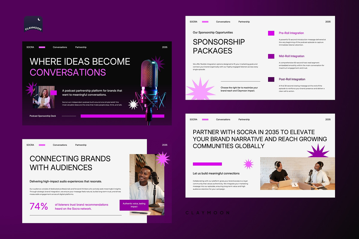 Podcast Sponsorship & AudioMedia Kit, a Presentation Template by Claymoon Lab (Photo 3 of 7)