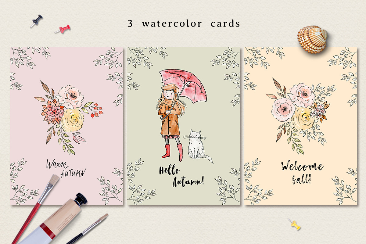 Hello Autumn! - watercolor & ink, an Animal Illustration by long summer (Photo 5 of 6)