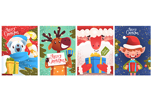Christmas characters cards. Xmas, an Object Illustration by Stock-Smart-Start