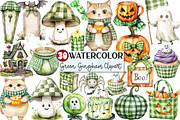 Halloween Green Gingham Clipart, an Illustration by Rose Art (Thumbnail 1 of 7)