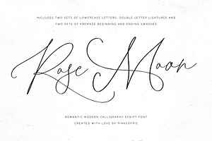 Rose Moon Romantic Script Font