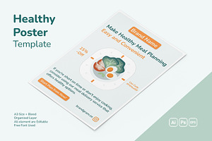 Healthy Food Poster, a Poster Template by Fannan Studio