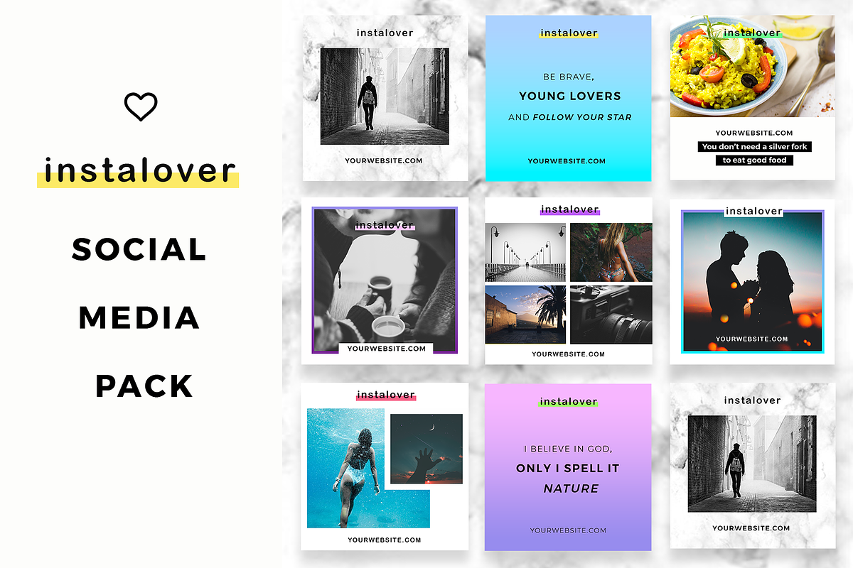 Instalover Instagram SocialMediaPack, a Social Media Template by RedRiver Studio (Photo 1 of 8)