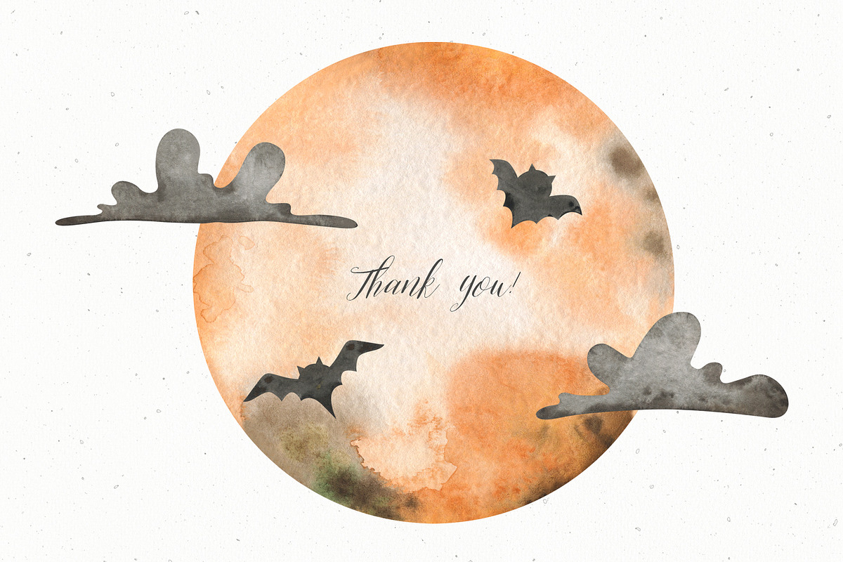 Watercolor Halloween set, an Object Graphic by OrangePeafowlArt (Photo 21 of 21)
