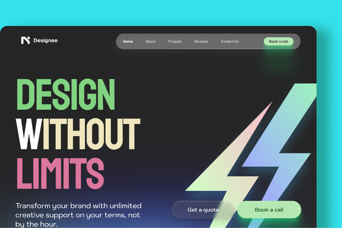 Design Agency Landing Page, a Landing Page Template by BeadyLab (Photo 2 of 8)