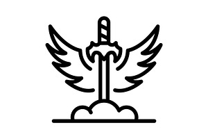 Legends sword black icon, an Outline Icon by Creative priyanka