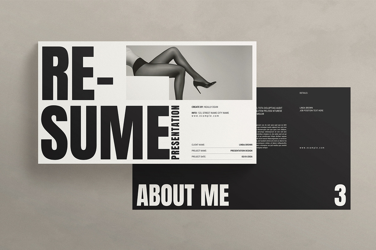 CV Presentation Design Template, a Presentation Template by TemplatesForest (Photo 5 of 5)