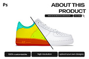 Nike Air Force 1 No Swoosh PS Mockup, a Product Mockup by sophiesconcepts (Thumbnail 2 of 2)