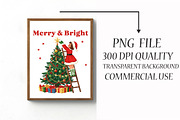 Vintage Christmas PNG, Merry & Brigh, an Illustration by Libby Wishes (Thumbnail 3 of 6)
