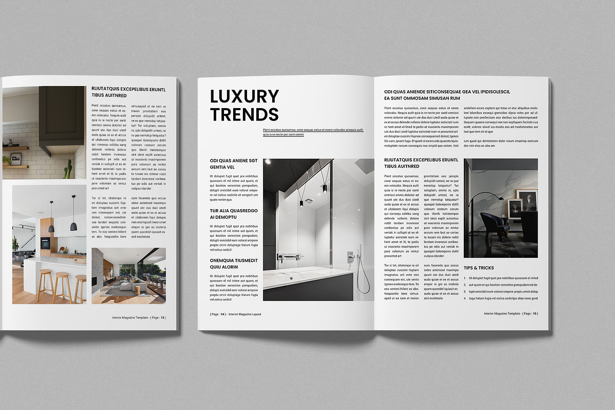Interior Magazine Layout Template preview 6