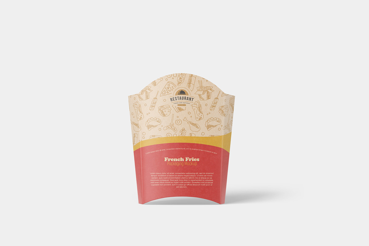 French Fries Packaging Mockup, a Packaging Mockup by Seven Lights (Photo 19 of 19)