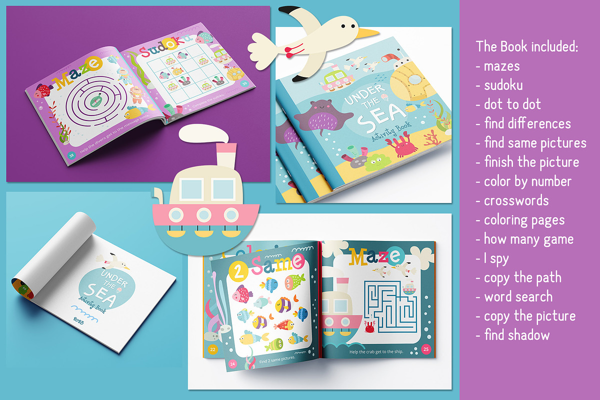 Under the Sea Activity Book for Kids, an Education Illustration by Nursery Art (Photo 7 of 8)
