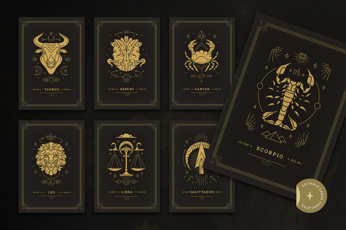 Zodiac Collection | Canva, a Card Template by Vasya Kobelev (Photo 2 of 7)