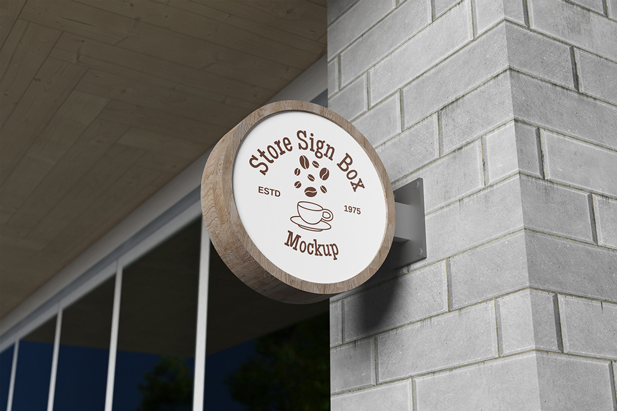 Store Sign Box Mockup, an Advertising Mockup by My Code Std (Photo 3 of 6)