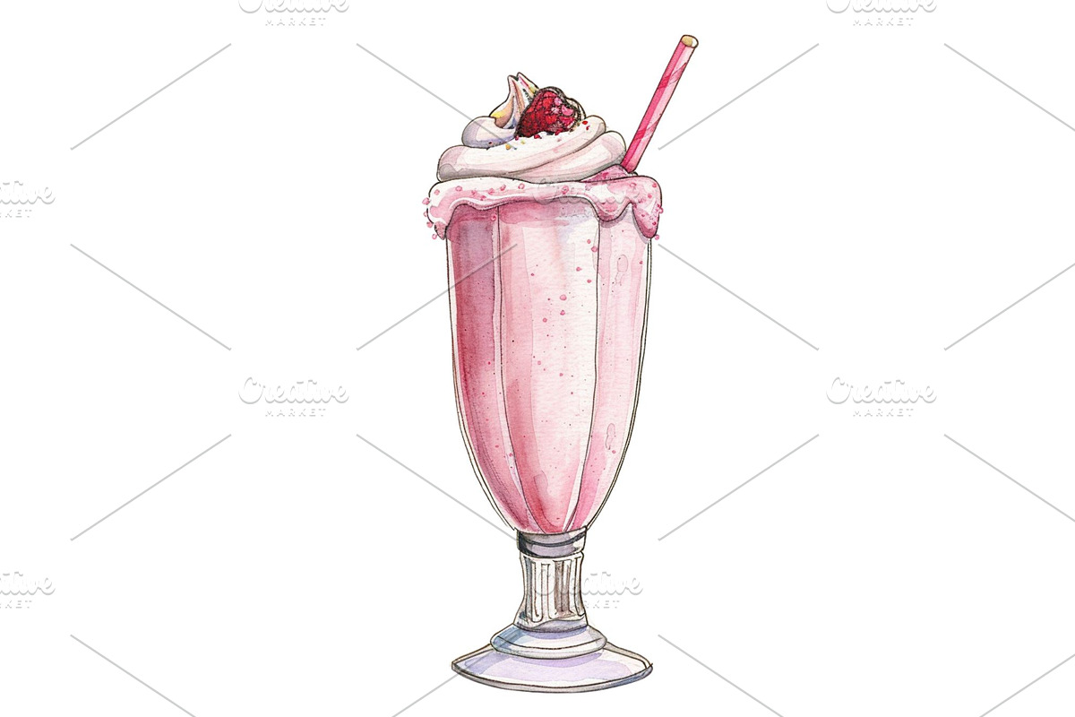 10 Fast Food Watercolor Illustration, a Food Illustration by 1801Prints (Photo 7 of 11)