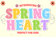 Spring Heart – Sweet & Playful Font, a Serif Font by KiddoGlyphs Studio (Thumbnail 1 of 4)