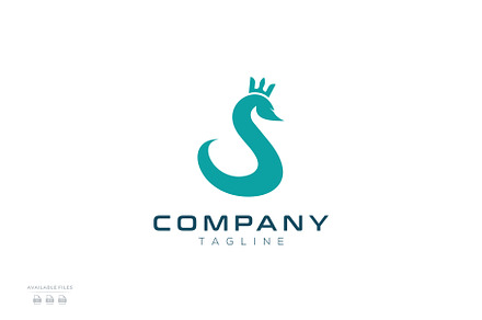 Swan queen logo design letter s