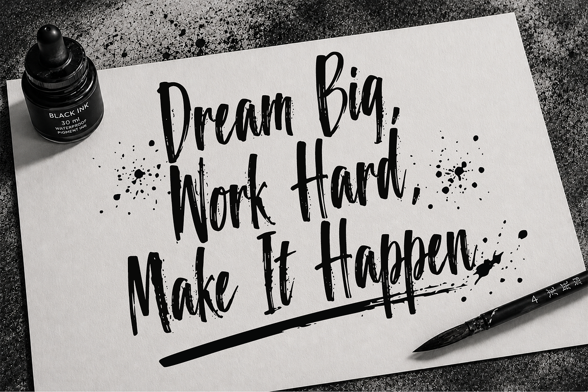 Black Stroke – Brush Script Font, a Handwritten Font by cocodesign (Photo 8 of 9)