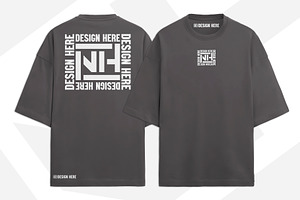 Oversize Shirt Mockup PSD Back Front